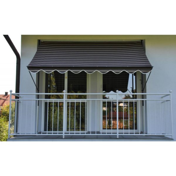 Angerer Klemmmarkise braun/creme 150 cm Markise Balkon Balkonmarkise