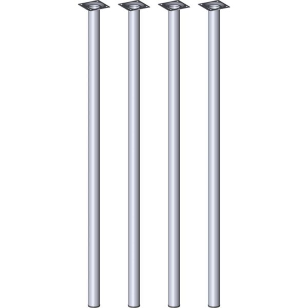 Element System Möbelfüße 4er-Set BURGUND Tischbeine Tischgestell Ø30 Chrom