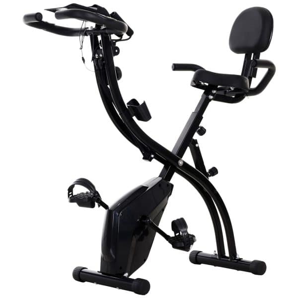 HOMCOM Fahrradtrainer mit LCD Display 97 x 51 x 115 (LxBxH)   Fitnessfahrrad Heimtrainer Ergometer Hometrainer Fitnessgerät