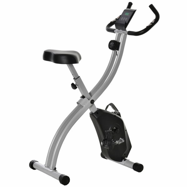 HOMCOM Heimtrainer mit 8 Wiederstandsstufen 86L x 47B x 112H cm   Heimtrainer F-Bike Fahrradtrainer Fitnesstrainer Standfahrrad