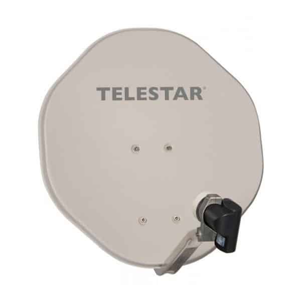 TELESTAR ALURAPID 45 cm Aluminium Sat-Schüssel mit SKYSINGLE HC LNB beige