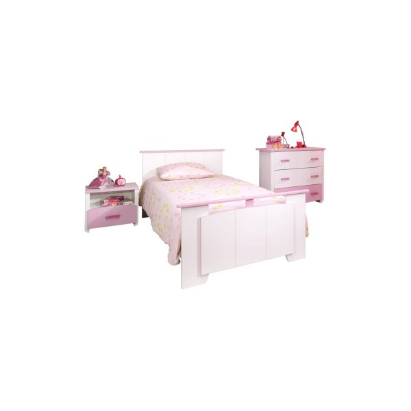 Kinderzimmer Biotiful Parisot 3-teilig Weiß - Rosa