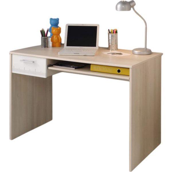 Schreibtisch Charly 109 x 59 cm Parisot Akazie beige - weiß