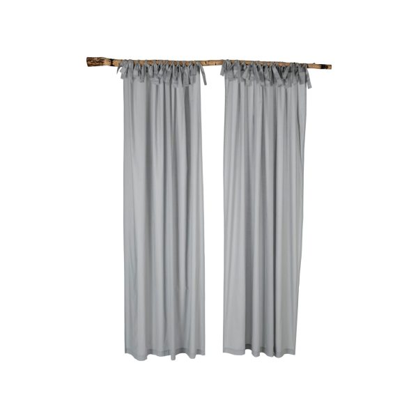 Voile-Vorhang-Set 2-tlg. Grau