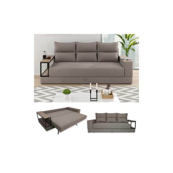 VitaliSpa Schlafsofa Schlafcouch Boxspringsofa Garret Schlaffunktion Bettkasten