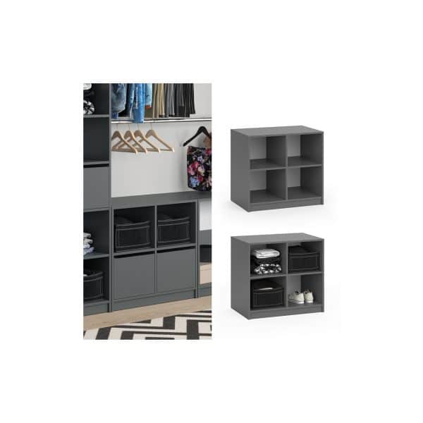 Vicco Kommode für Kleiderschrank Visit 4 Ablagen Sideboard Dielenschrank