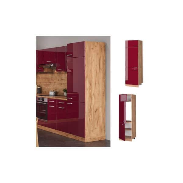 Vicco Kühlumbauschrank Küchenschrank Küchenzeile R-Line 60 cm Goldkraft Bordeaux