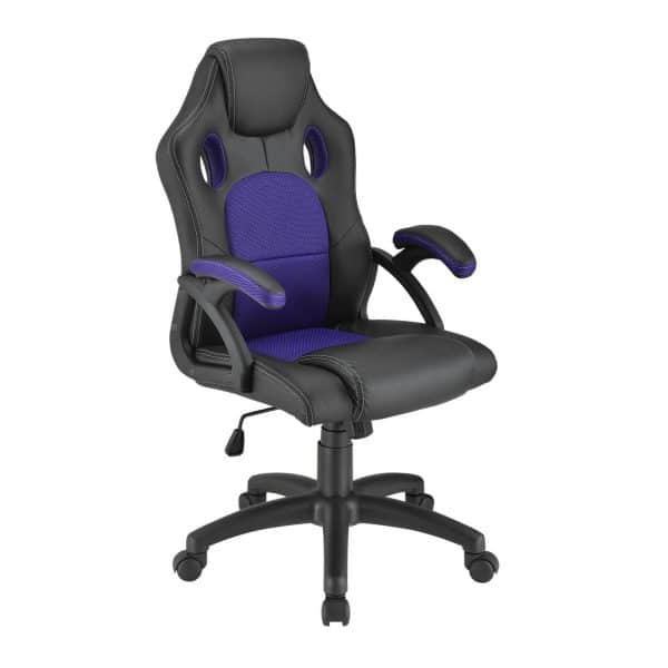 Juskys Racing Schreibtischstuhl Montreal ergonomisch Bürostuhl PC Gaming Stuhl – violett