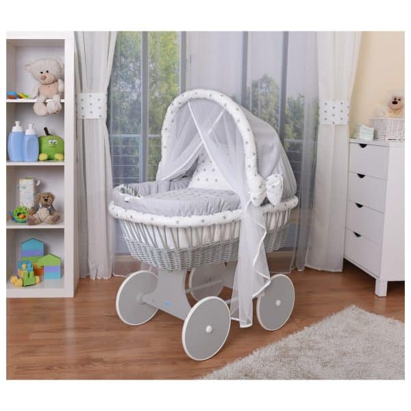 WALDIN Baby Stubenwagen-Set mit Ausstattung