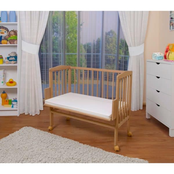 WALDIN Baby Beistellbett mit Matratze