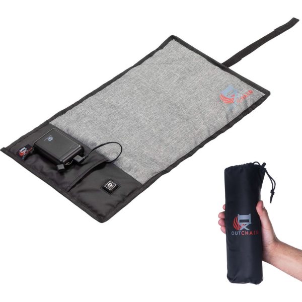 OUTCHAIR Heat Pad Thermo Sitz Kissen Stadion Rollstuhl Angeln Beheizbar Akku