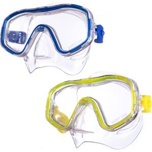 SALVAS Kinder Tauchmaske Easy Schnorchel Taucher Schwimm Brille Maske Mit Nase Farbe: blau