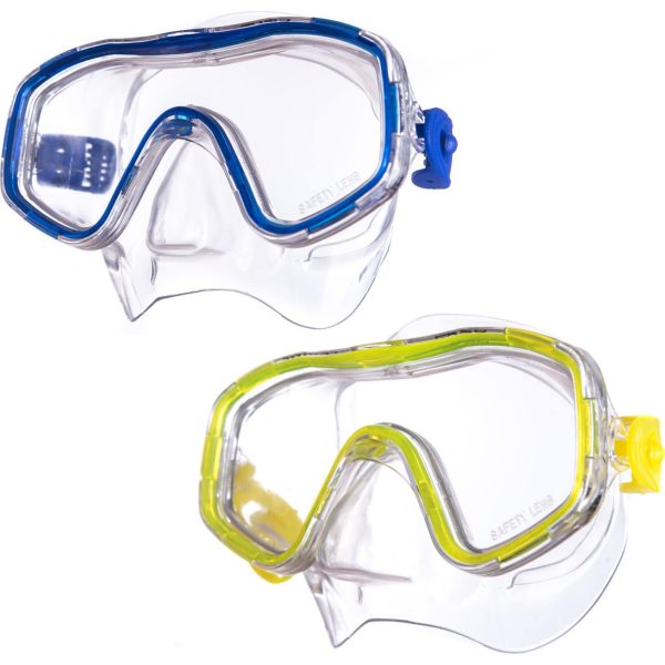 SALVAS Kinder Tauchmaske Easy Schnorchel Taucher Schwimm Brille Maske Mit Nase Farbe: blau