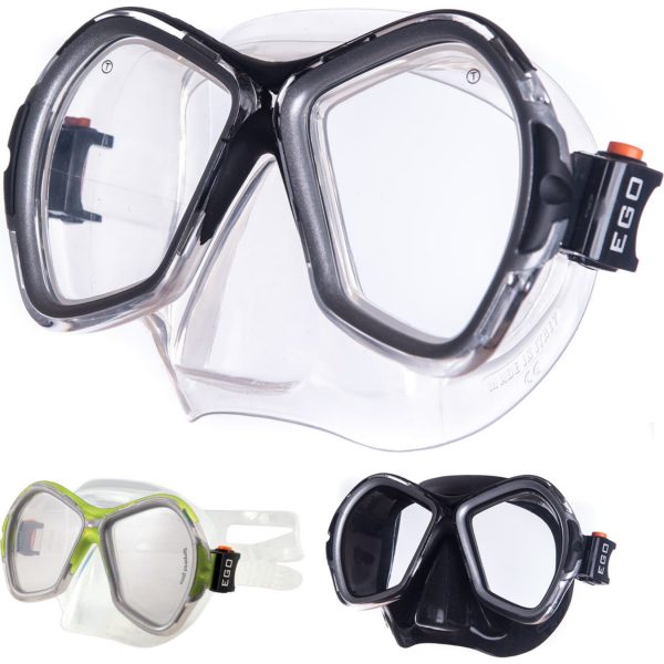 SALVAS Tauch Maske Phoenix Schnorchel Schwimm Brille Beschlag Erwachsene Silikon Farbe: Gelb/transparent