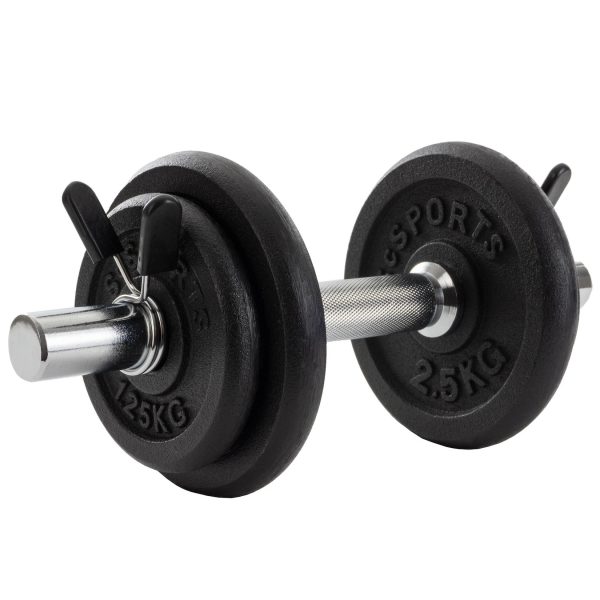 ScSPORTS Kurzhantelset 10 kg ohne Gewinde  2X2