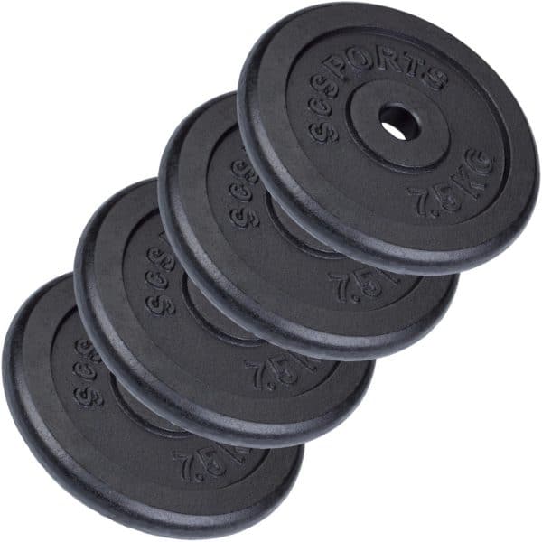 ScSPORTS Hantelscheibenset 30 kg Guss 30 kg