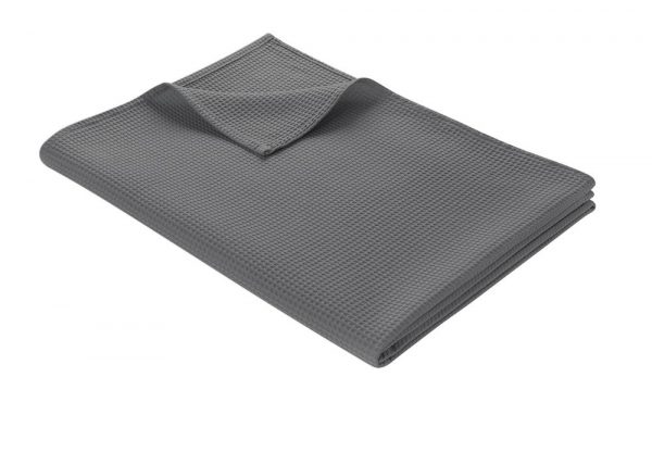 WOHNWOHL® Tagesdecke • Baumwolldecke • Waffelpique Wohndecke • Sofaüberwurf • leichte Sofadecke • ÖkoTex Standard 100  • versch. Größen und Farben... Grau