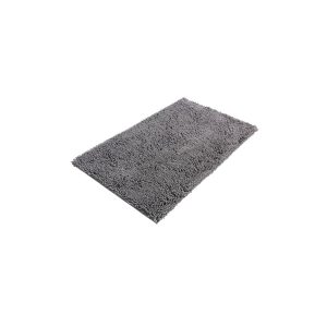 PANA® Kuscheliger Chenille Badvorleger • Badematte • Badteppich • Duschvorleger • 60x100 cm • Rutschfester Badeteppich • Ökotex zertifiziert... Grau