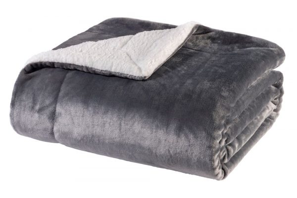 WOHNWOHL® Flauschige Sherpa Kuscheldecke • Mikrofaser Wohndecke • Fleecedecke als Sofaüberwurf • Sofadecke/Tagesdecke/Wohnzimmerdecke • Teddyfleece Decke für Bett und Sofa... 130 x 170 cm