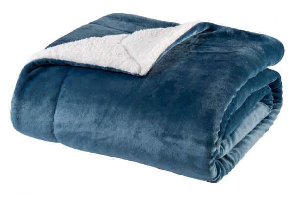 WOHNWOHL® Flauschige Sherpa Kuscheldecke • Mikrofaser Wohndecke • Fleecedecke als Sofaüberwurf • Sofadecke/Tagesdecke/Wohnzimmerdecke • Teddyfleece Decke für Bett und Sofa... 150 x 200 cm