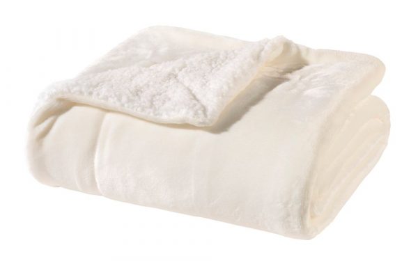 WOHNWOHL® Flauschige Sherpa Kuscheldecke • Mikrofaser Wohndecke • Fleecedecke als Sofaüberwurf • Sofadecke/Tagesdecke/Wohnzimmerdecke • Teddyfleece Decke für Bett und Sofa... 130 x 170 cm