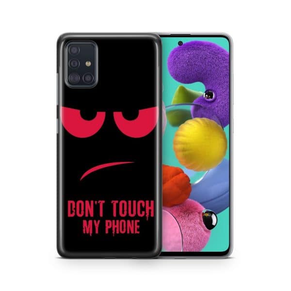 Schutzhülle für ZTE Blade A51 Motiv Handy Hülle Silikon Tasche Case Cover Neu... Dont Touch My Phone Rot