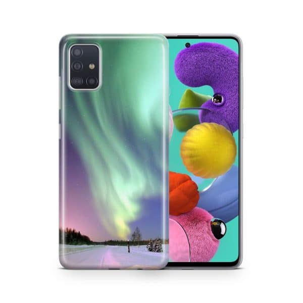 Schutzhülle für ZTE Blade A51 Motiv Handy Hülle Silikon Tasche Case Cover Neu... Polarlichter