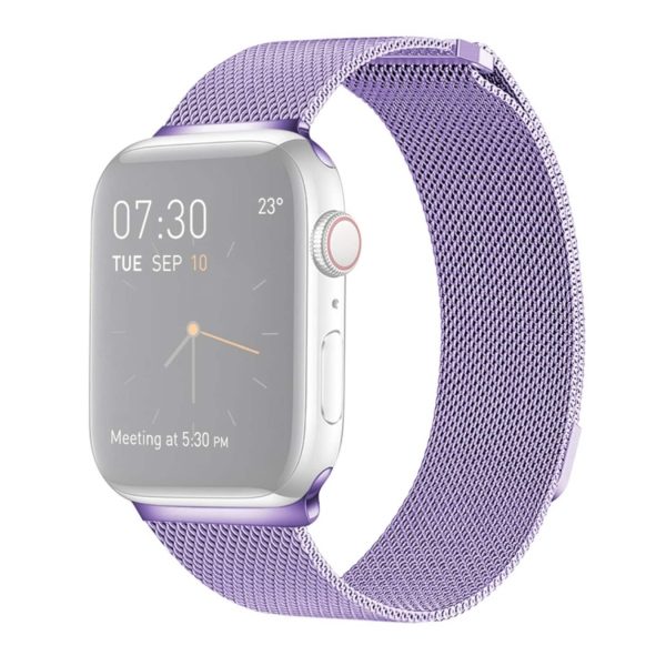 Sport Ersatz Armband für Apple Watch Series 1–7 / 38–41 mm Edelstahl Band Loop... Helles Lila