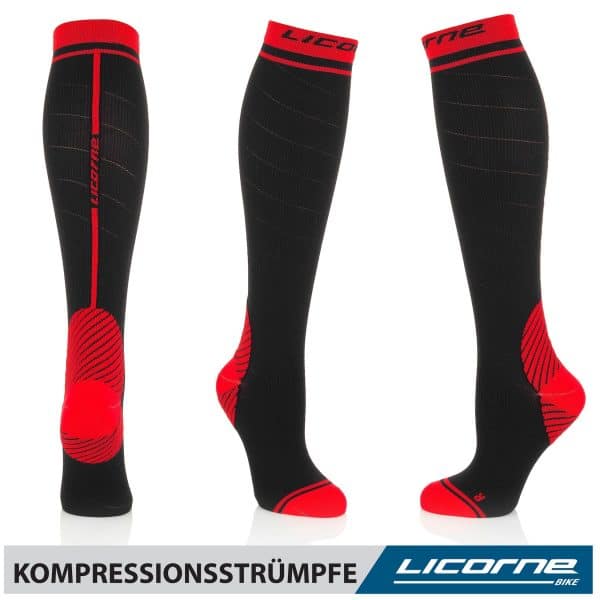 Licorne Kompressions-Thrombose-Stütz-Strümpfe Damen und Herren Compression Socks für Sport Flug Laufen Reisen... 43-46