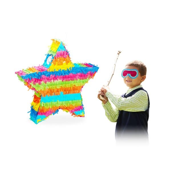 relaxdays Pinata Stern bunt