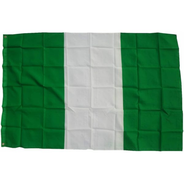 XXL Flagge Nigeria 250 x 150 cm Fahne mit 3 Ösen 100g/m² Stoffgewicht