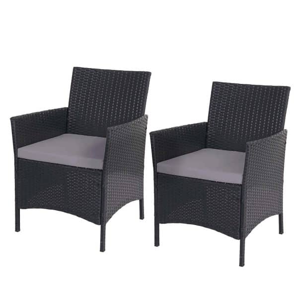 2er-Set Poly-Rattan Gartensessel Hamar