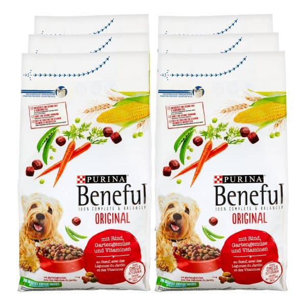 PURINA BENEFUL Original Hundefutter trocken mit Rind und Gartengemüse 1