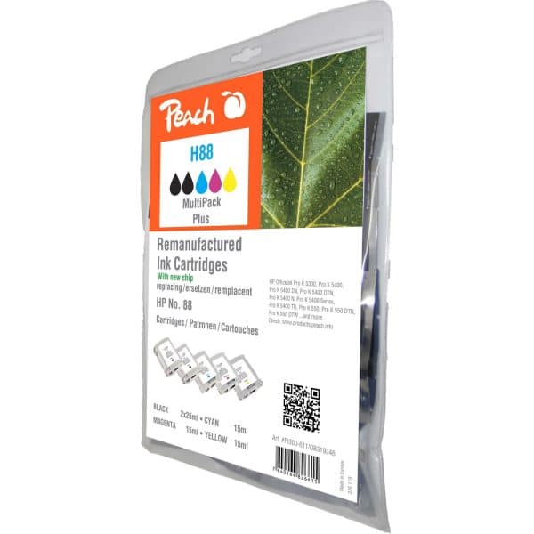 Peach H88 5 Druckerpatronen (2*bk