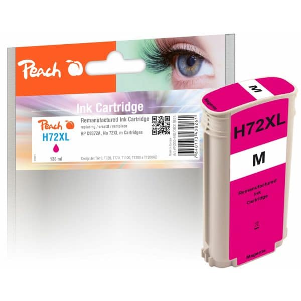 Peach H72XLM Druckerpatrone XL ma ersetzt HP No. 72XL M