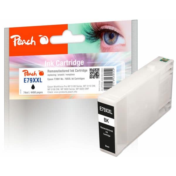 Peach E79XXLbk Druckerpatrone XXL bk ersetzt Epson No. 79XXL bk