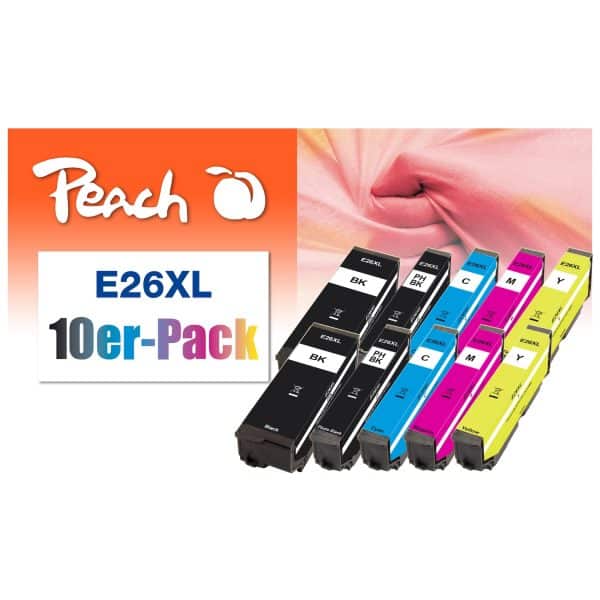 Peach E26XL 10 Druckerpatronen XL (2*bk