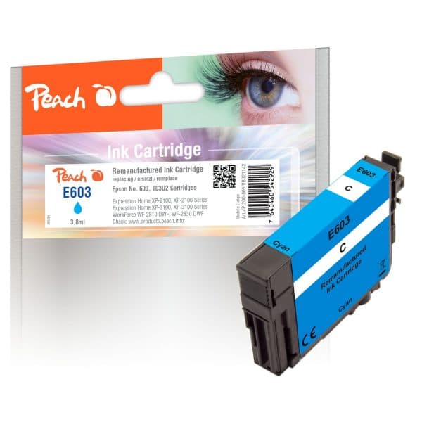 Peach E603C Druckerpatrone cy ersetzt Epson No. 603C