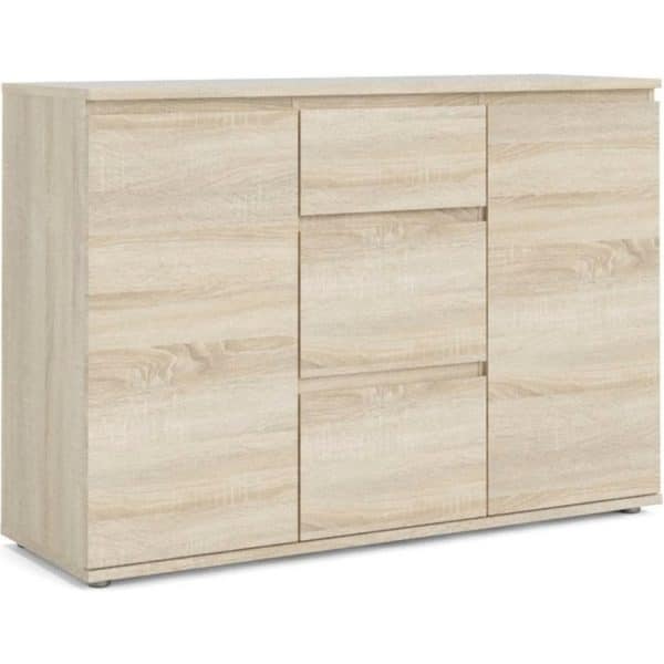 Sideboard Norsa Eiche Struktur Dekor Kommode Schubladenschrank Highboard Schrank