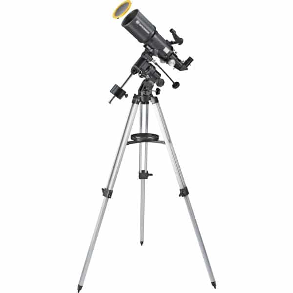 BRESSER Polaris-I 102/460 EQ3 Linsenteleskop mit Smartphone-Adapter & Sonnenfilter