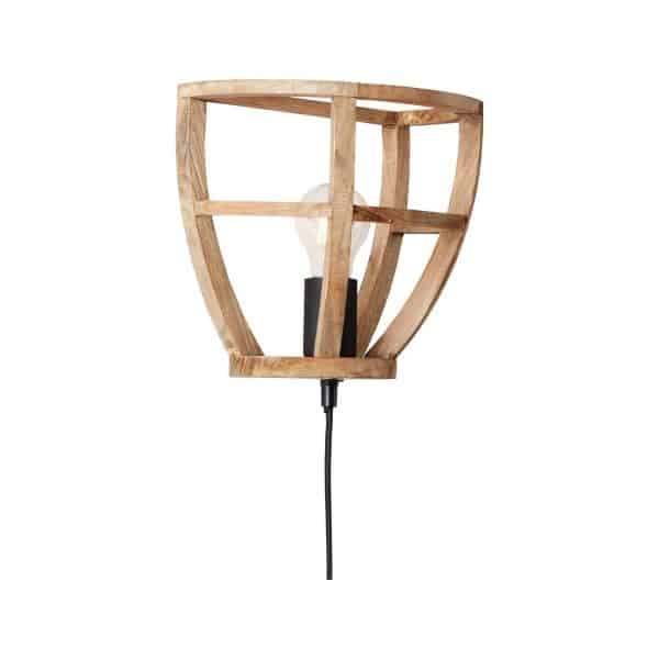 BRILLIANT Lampe Matrix Nature Wandspot antik holz/schwarz korund   1x A60