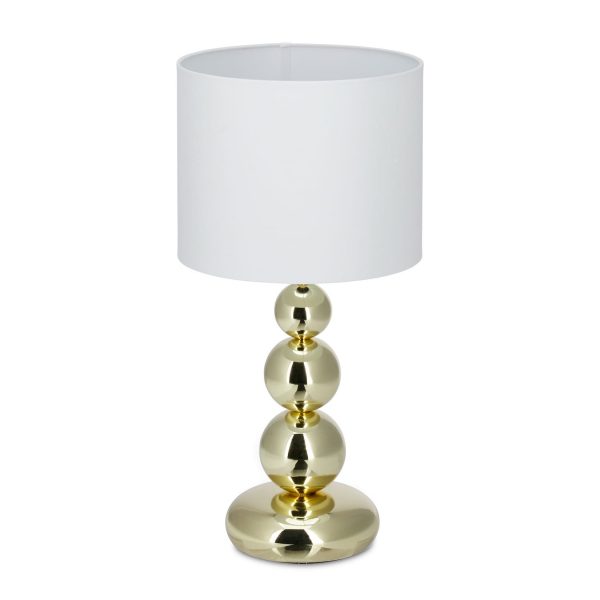 relaxdays Tischlampe Gold