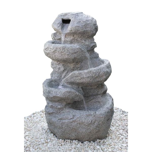 Gartenbrunnen Felsbrunnen FoRupe Led 40x31x71 cm 10900