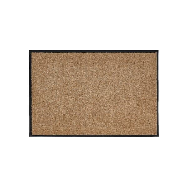 HOMCOM Fußmatte mit Gummiumrandung und rutschhemmende Rückseite beige 90 x 60 x 0