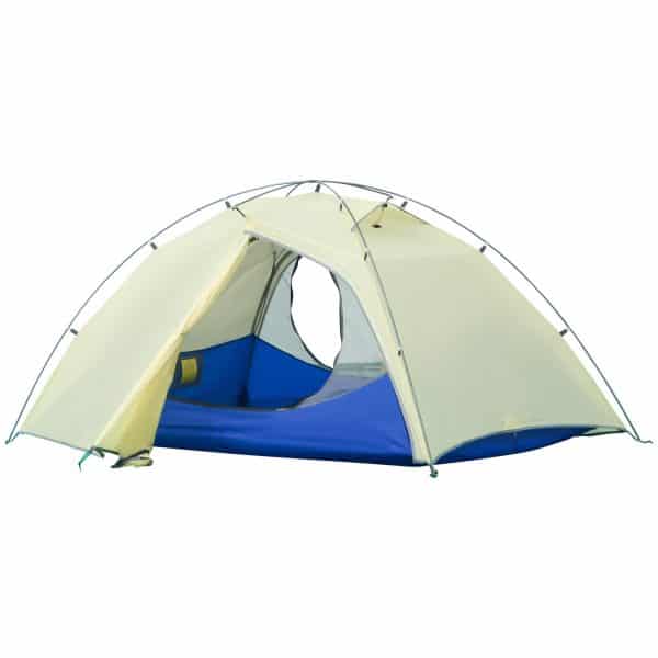 Outsunny Campingzelt mit Tragetasche weiß 230L x 140B x 110H cm   2-personen-zelt outdoor-zelt mit doppelschichtigen türen