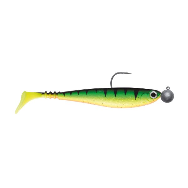 Jackson Zanderbait 12cm Rigged Firetiger Zanderangeln Gummifisch montiert