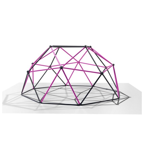 Klettergerüst 244x244x120cm DomeClimber Kinder Kletterkuppel Geodome 8FT - anthrazit/pink