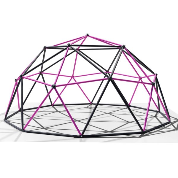 Klettergerüst 305x305x155cm DomeClimber Kinder Kletterkuppel Geodome 10FT - anthrazit/pink