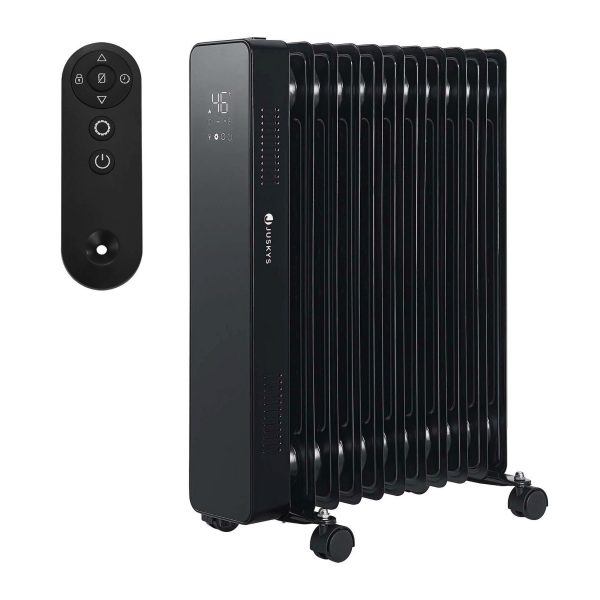 Juskys Elektroheizung Ölradiator 2500W Schwarz - Wi-Fi Steuerung