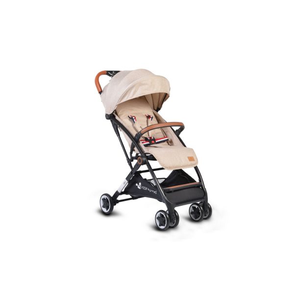 Cangaroo Kinderwagen Buggy Paris Kunstleder Aluminiumrahmen verstellbar klappbar in beige